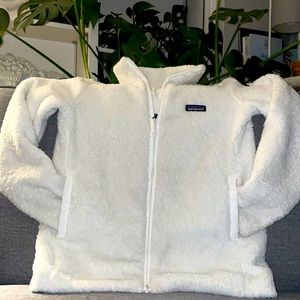 ⚡️EUC Patagonia Los Gatos Women’s White Fleece Jacket in Birch White, Size Small